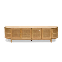 2.2m Rattan Doors TV Entertainment unit | Natural | Myka Home