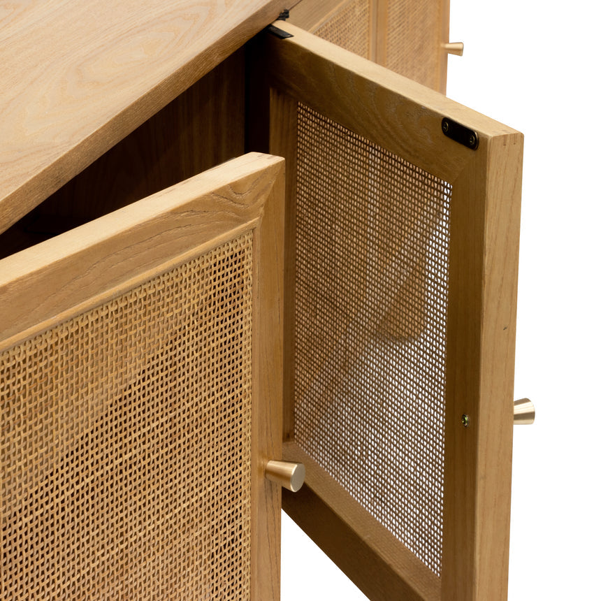 2.2m Rattan Doors TV Entertainment unit | Natural | Myka Home - View 5