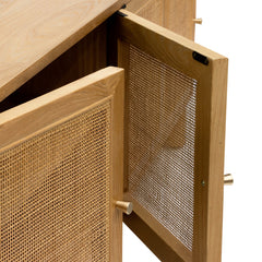 CTV8192-NI 2.2m Rattan Doors TV Entertainment unit - Natural