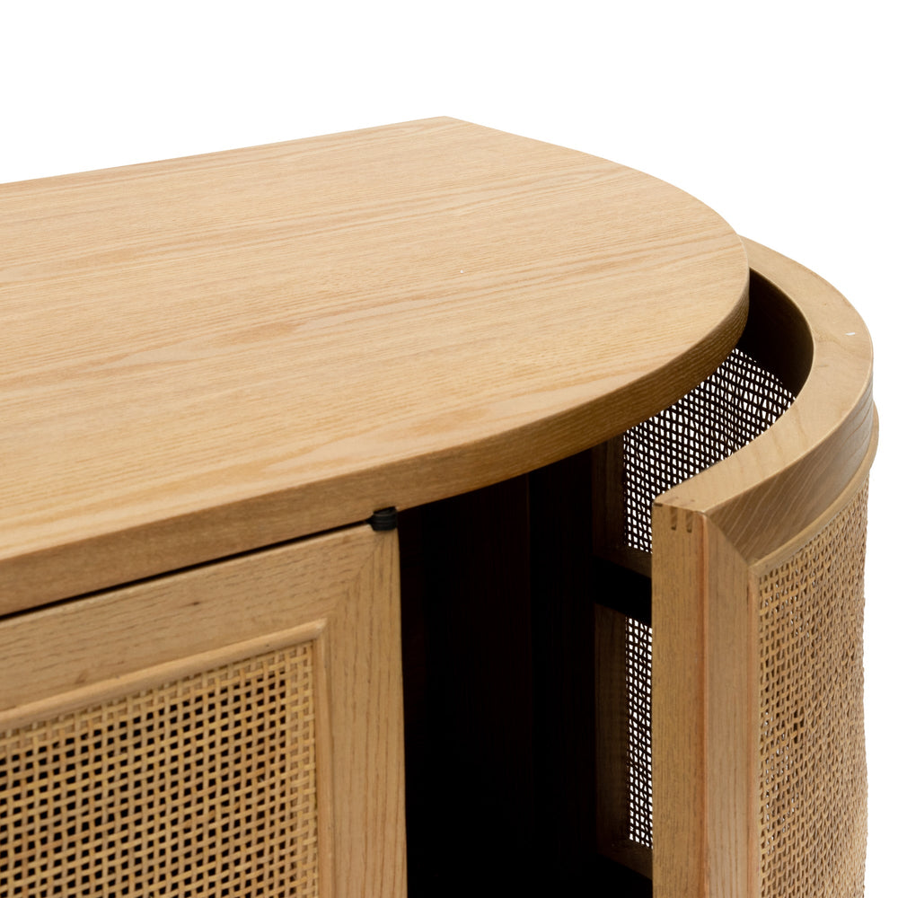 2.2m Rattan Doors TV Entertainment unit | Natural | Myka Home - View 6