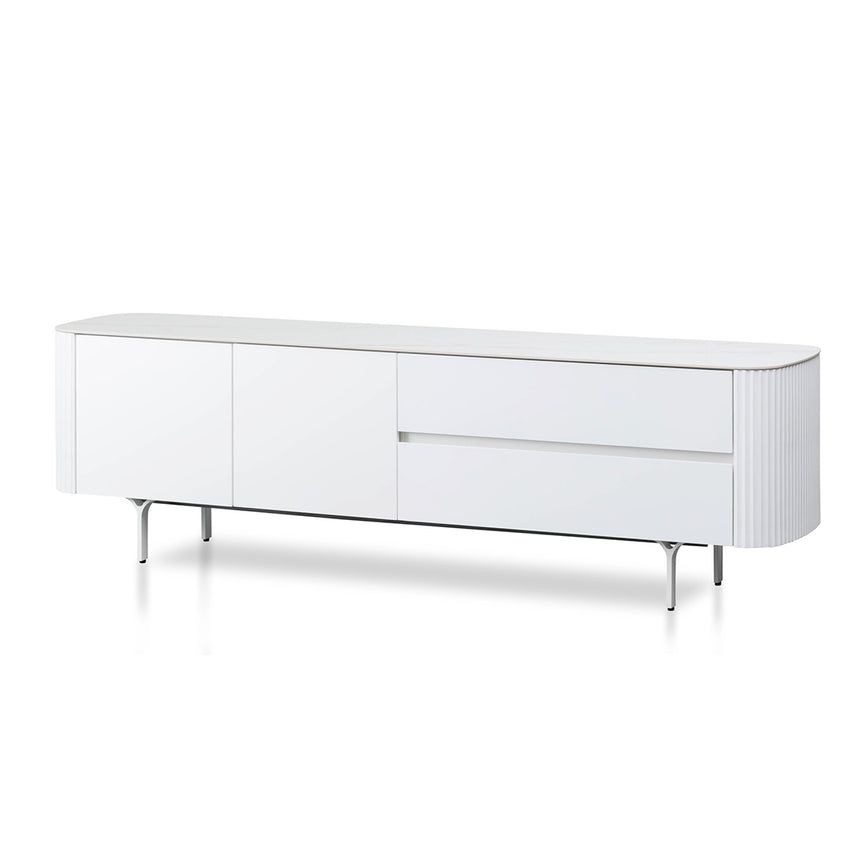 1.8m Entertainment TV Unit | White | Myka Home