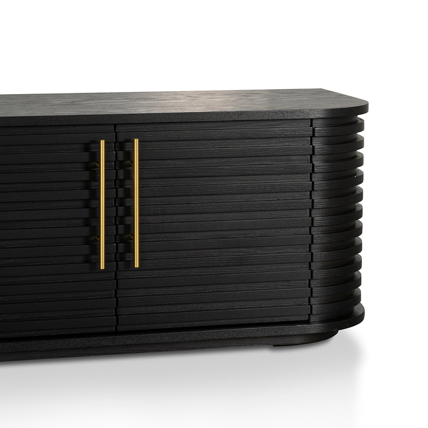 2.3m TV Entertainment Unit | Textured Espresso Black | Myka Home - View 11