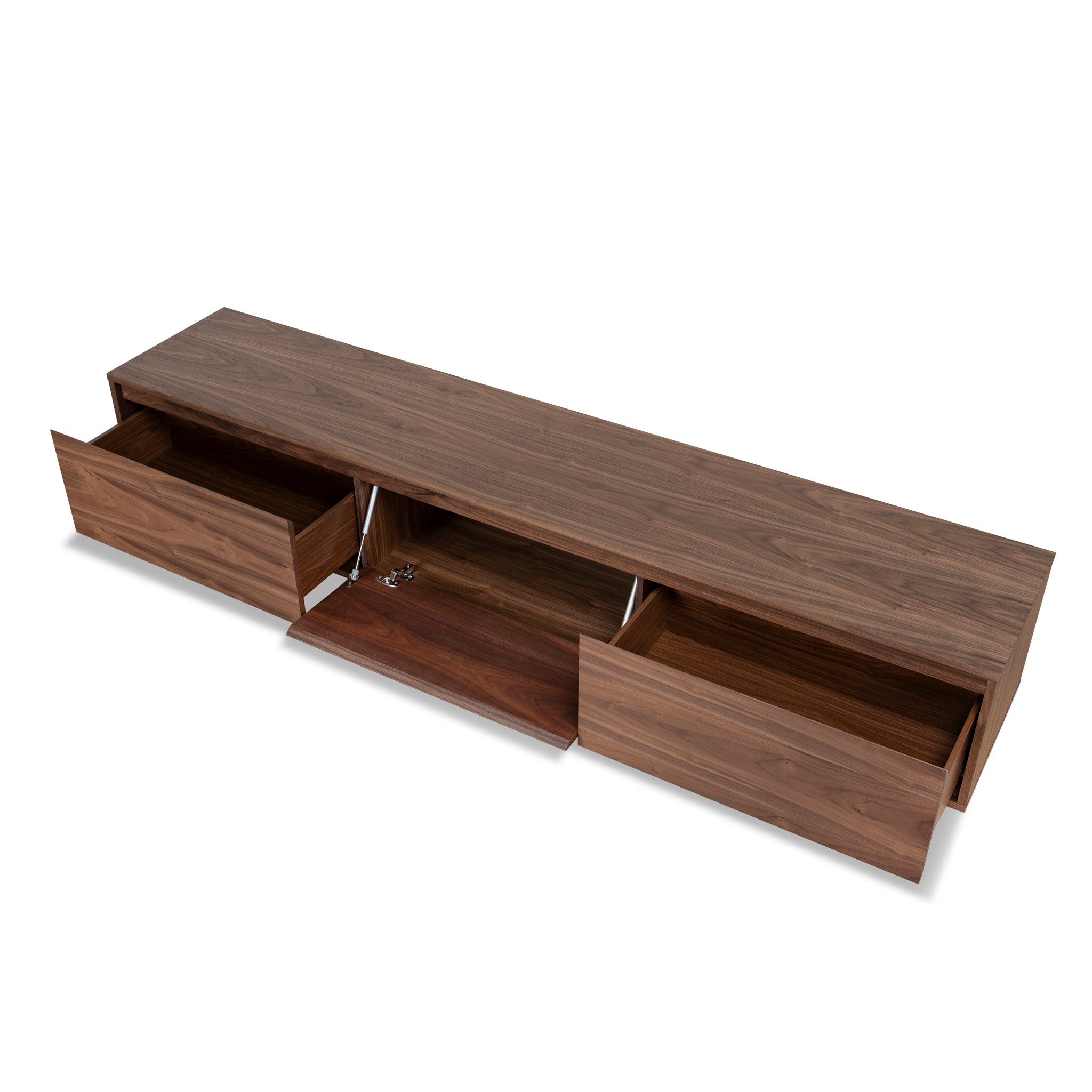 Ctv8232-Bb-V2 2.3M Wooden TV Entertainment Unit | Walnut | Myka Home