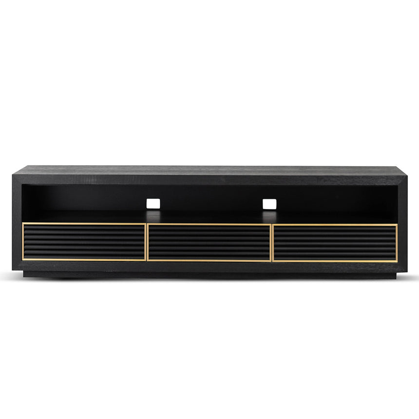 2m TV Entertainment Unit | Textured Espresso Black | Myka Home - View 2