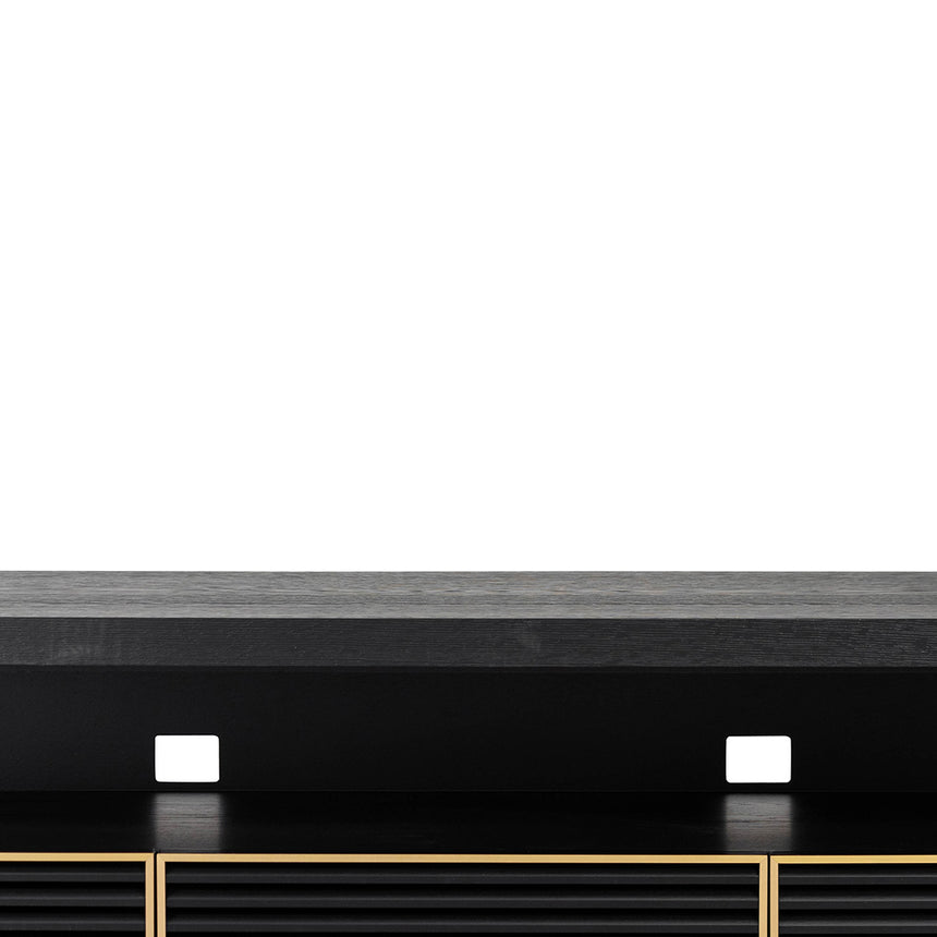 2m TV Entertainment Unit | Textured Espresso Black | Myka Home - View 3