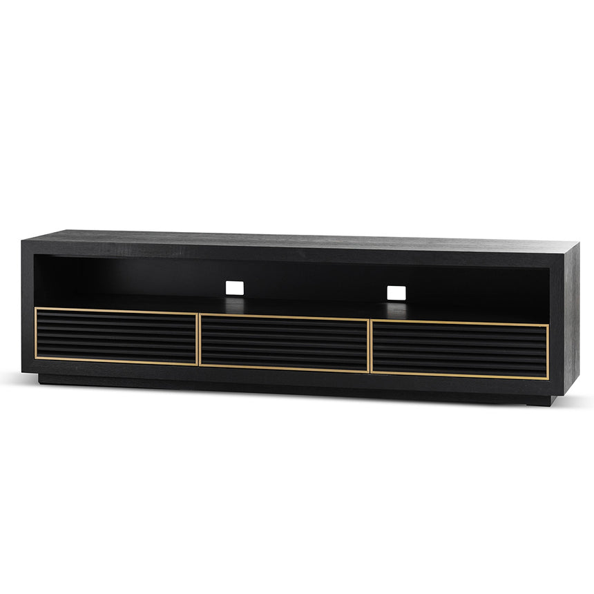 2m TV Entertainment Unit | Textured Espresso Black | Myka Home