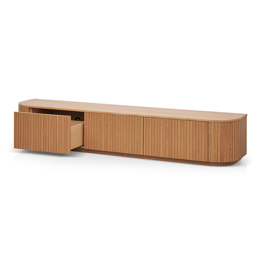 2.4m TV Entertainment Unit | Natural Oak | Myka Home - View 5