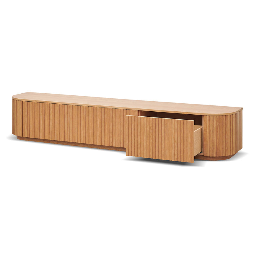 2.4m TV Entertainment Unit | Natural Oak | Myka Home - View 7