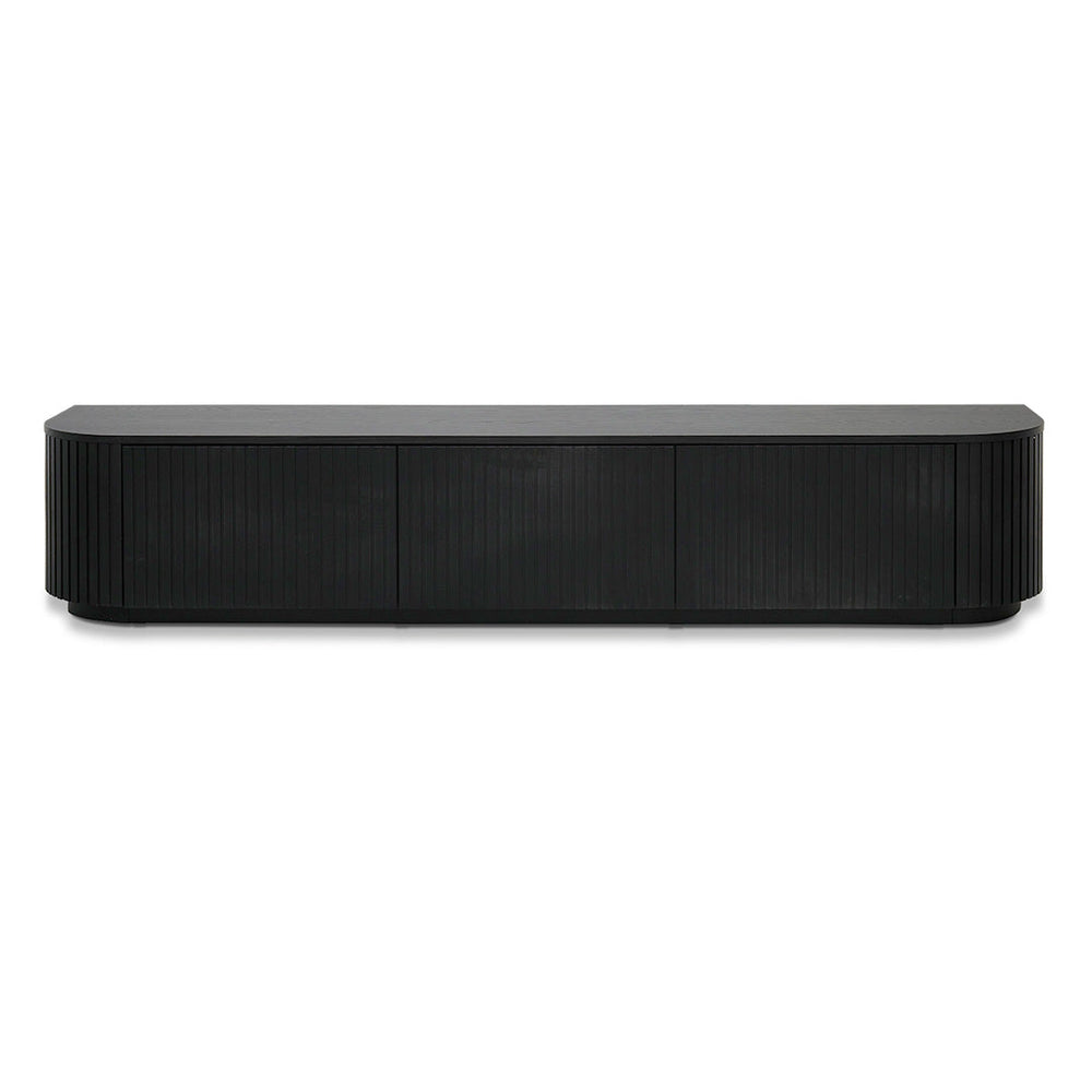 240cm TV Unit | Full Black Oak | Myka Home - View 2