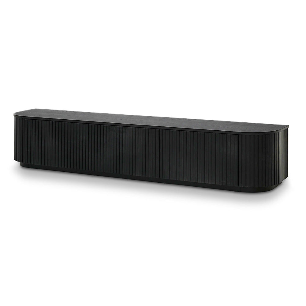 240cm TV Unit | Full Black Oak | Myka Home