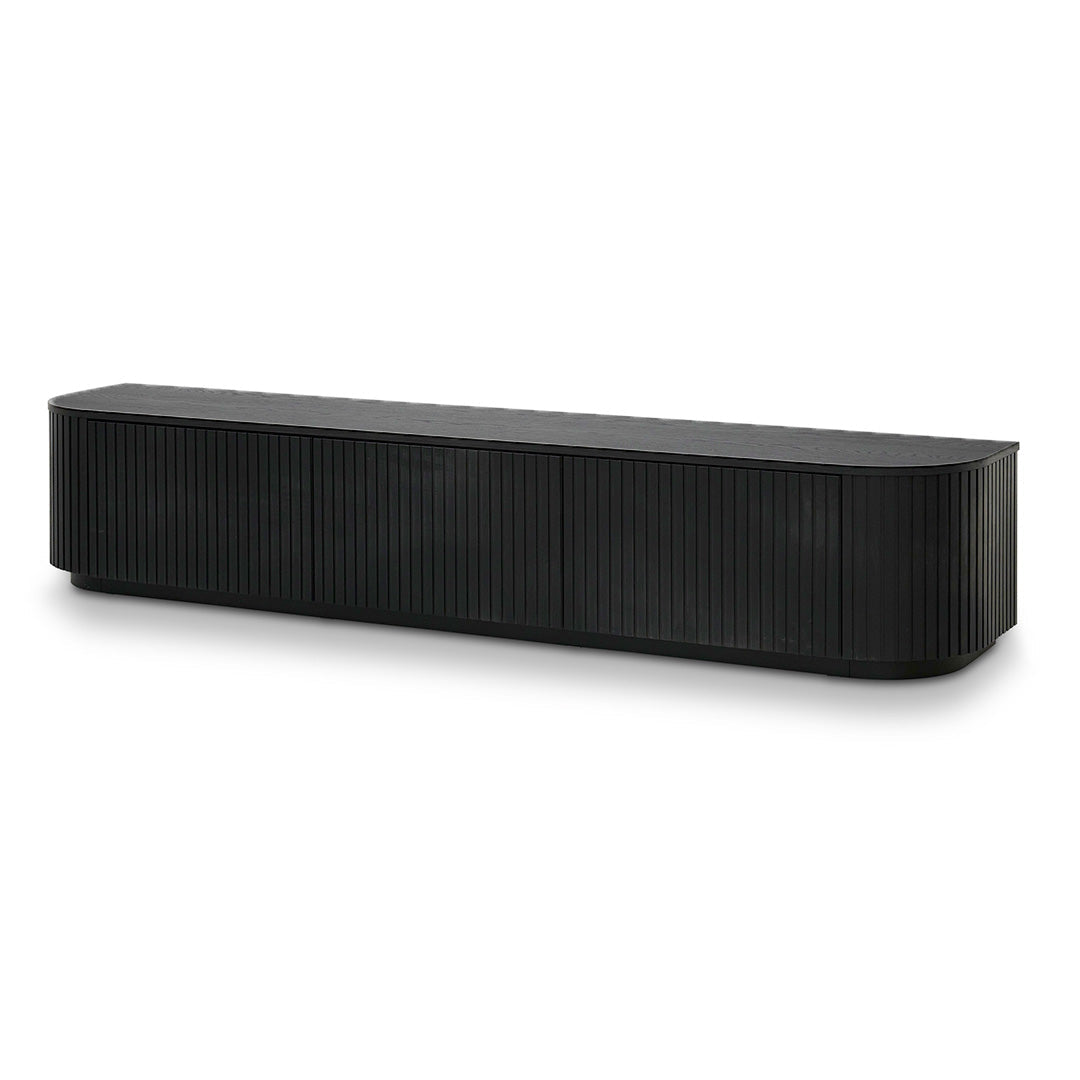 240cm TV Unit | Full Black Oak | Myka Home