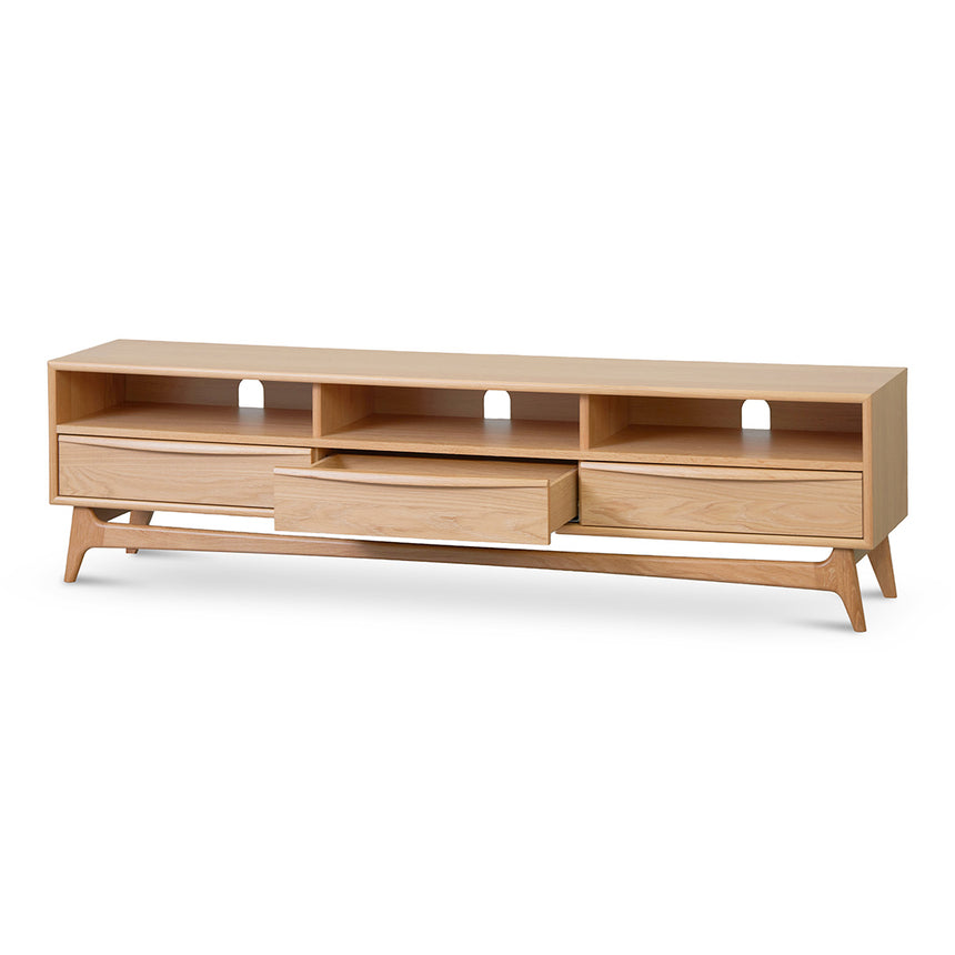 Wide TV Entertainment Unit | Natural Oak | Myka Home - View 3
