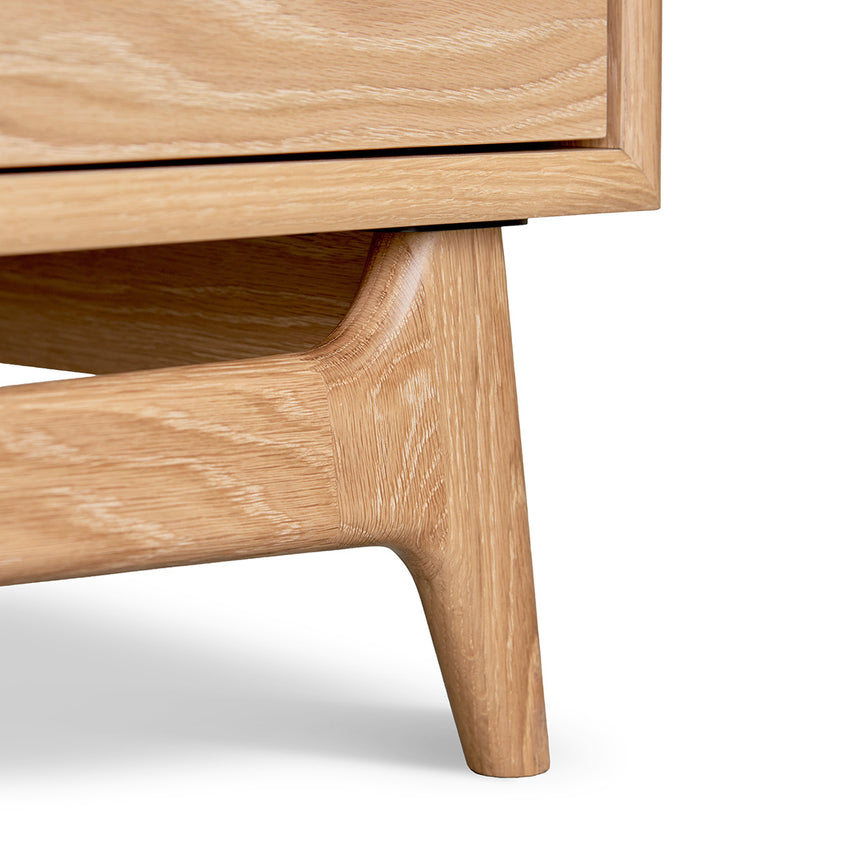 Narrow TV Entertainment Unit | Natural Oak | Myka Home - View 6