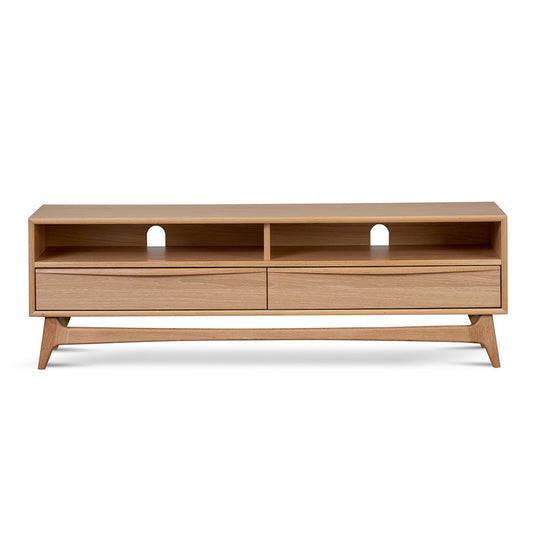 Narrow TV Entertainment Unit | Natural Oak | Myka Home