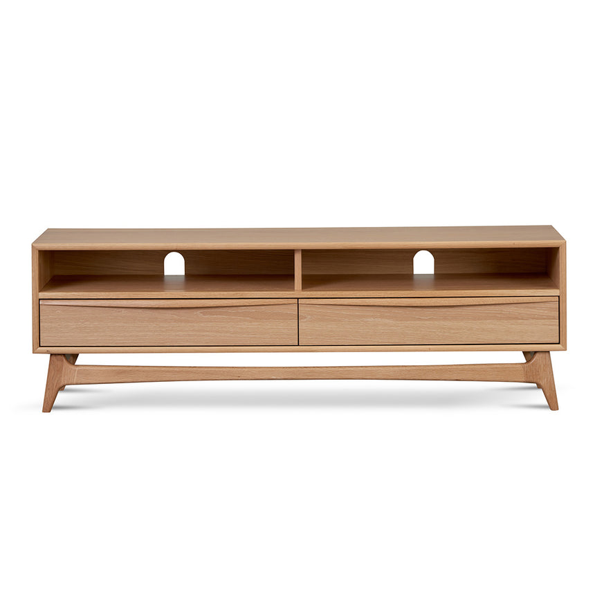 Narrow TV Entertainment Unit | Natural Oak | Myka Home - View 2