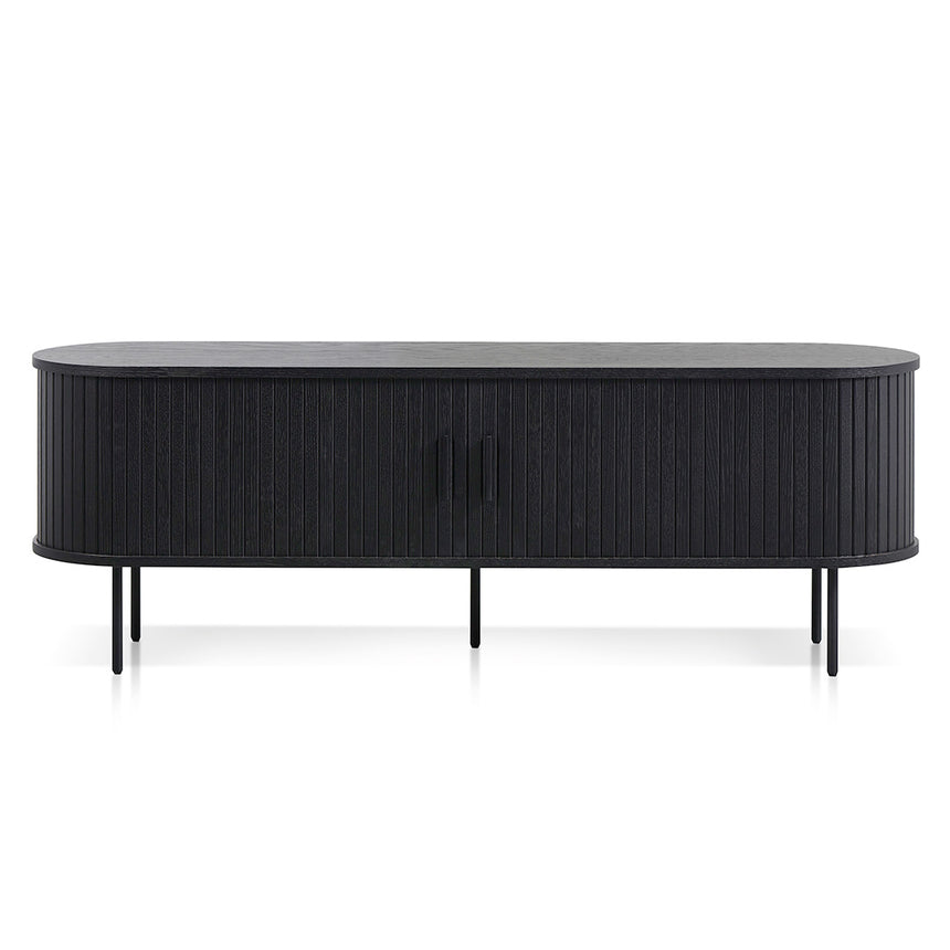 1.6m TV Entertainment Unit | Full Black | Myka Home - View 2