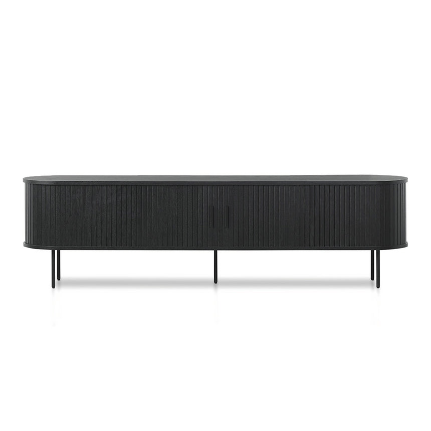 2m TV Entertainment Unit | Full Black | Myka Home - View 2