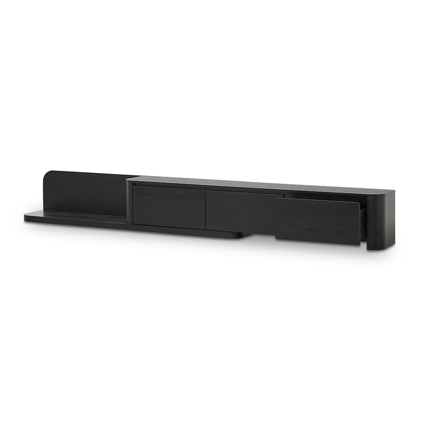 Expandable TV Entertainment Unit | Full Black Oak | Myka Home - View 11