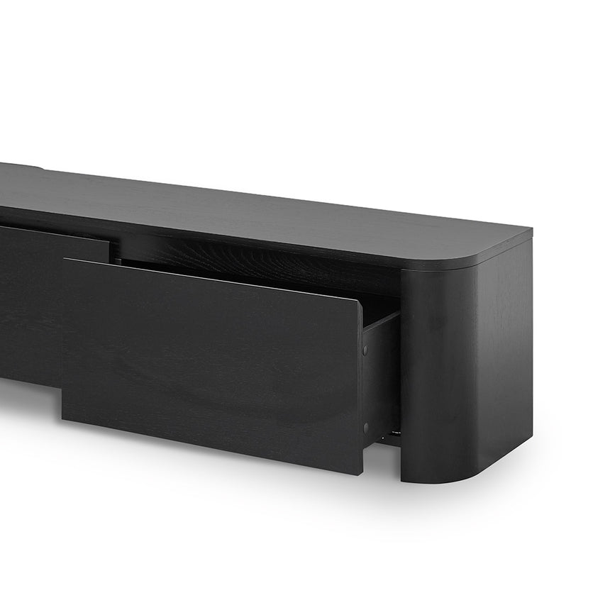 Expandable TV Entertainment Unit | Full Black Oak | Myka Home - View 12
