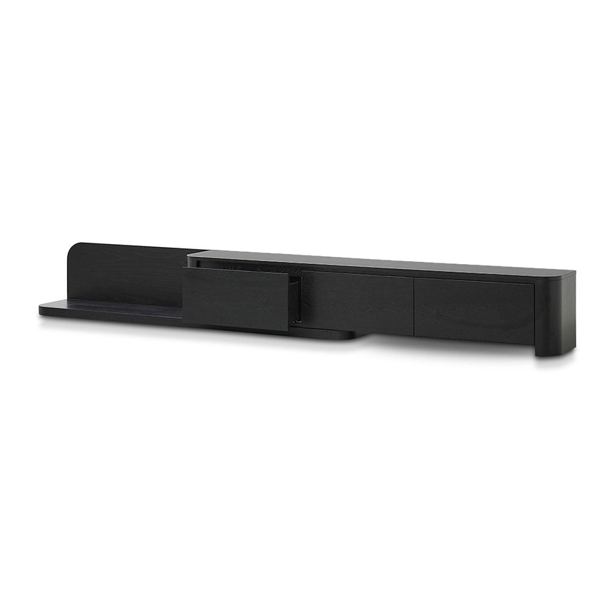Expandable TV Entertainment Unit | Full Black Oak | Myka Home - View 9