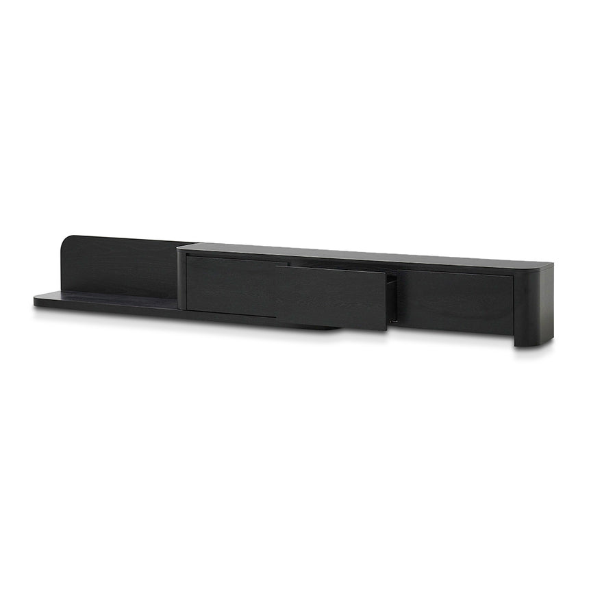 Expandable TV Entertainment Unit | Full Black Oak | Myka Home - View 10