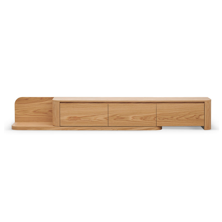 Expandable TV Entertainment Unit | Natural Oak | Myka Home - View 3