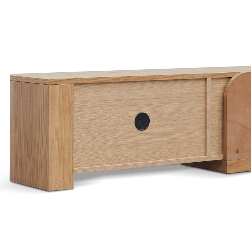 Expandable TV Entertainment Unit | Natural Oak | Myka Home - View 17