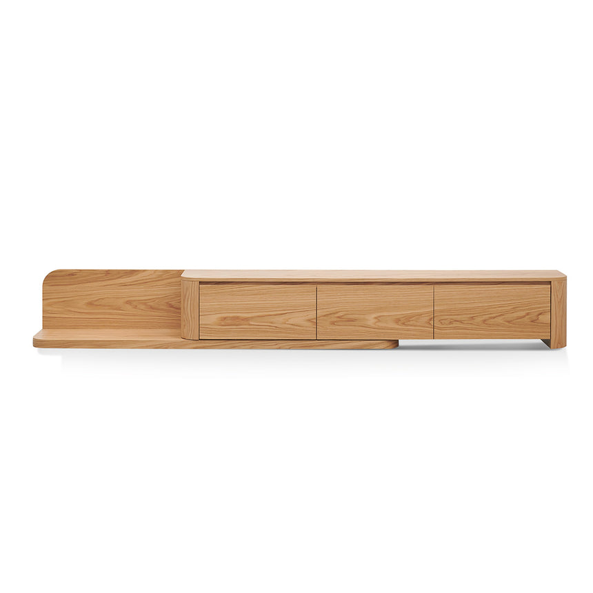 Expandable TV Entertainment Unit | Natural Oak | Myka Home - View 4