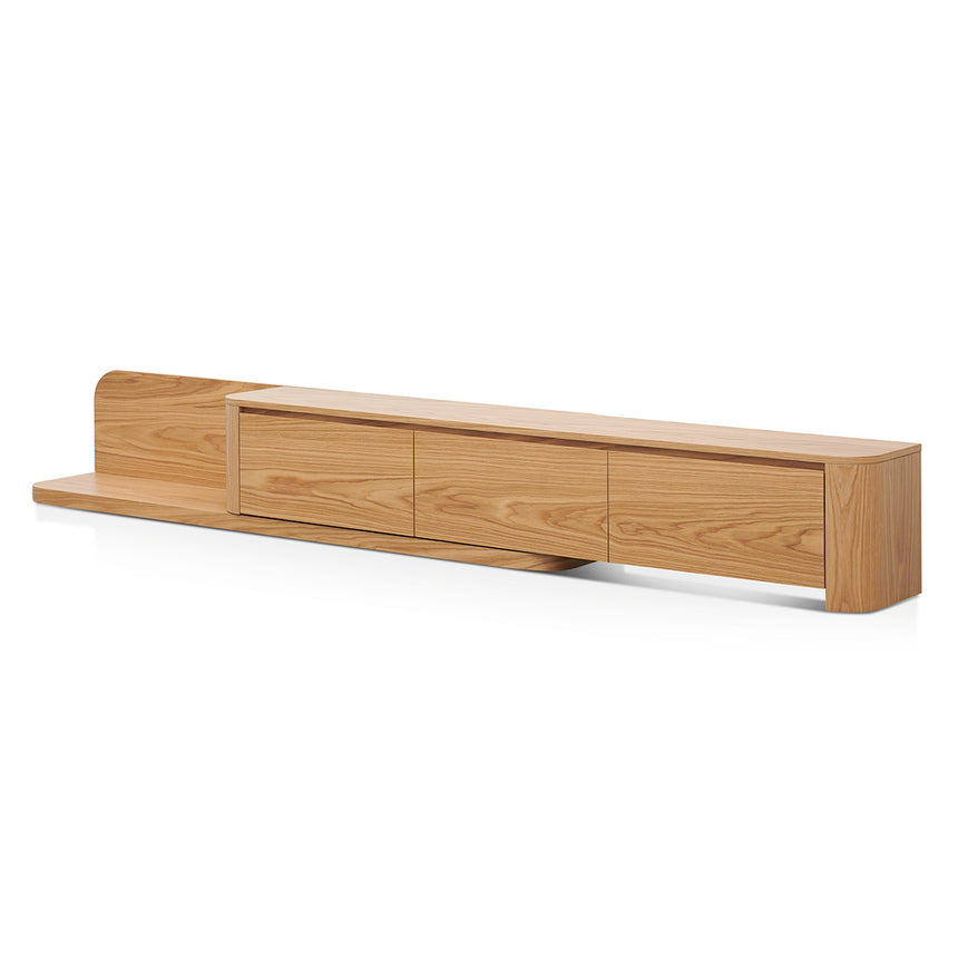 Expandable TV Entertainment Unit | Natural Oak | Myka Home - View 5