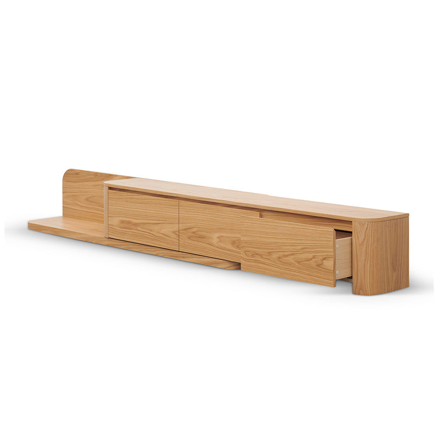 Expandable TV Entertainment Unit | Natural Oak | Myka Home - View 8