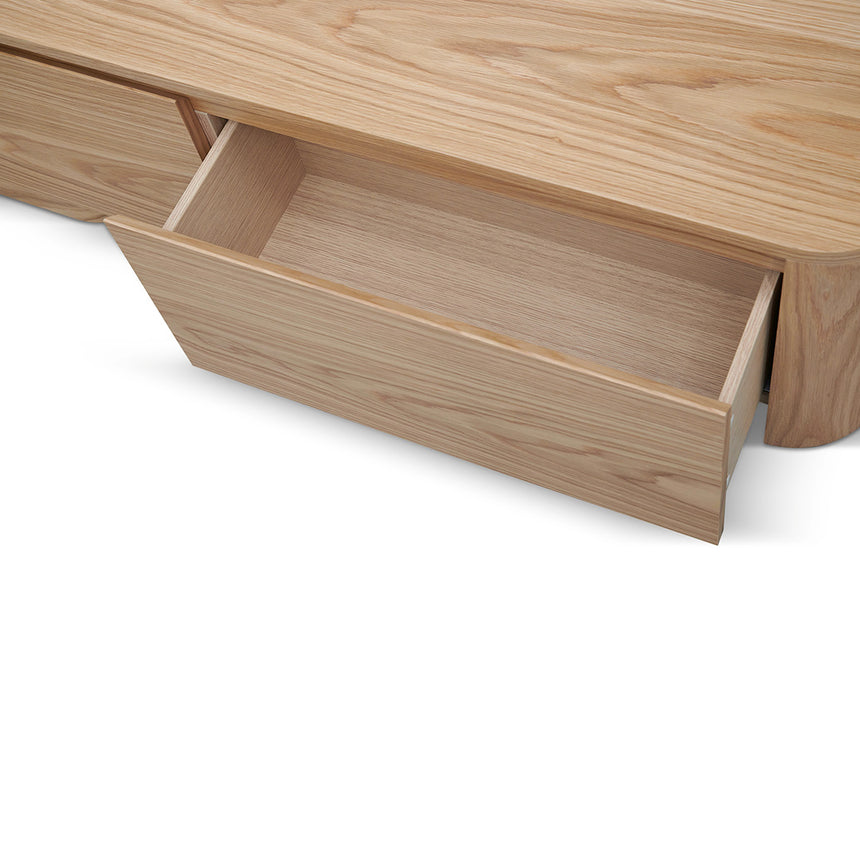 Expandable TV Entertainment Unit | Natural Oak | Myka Home - View 11