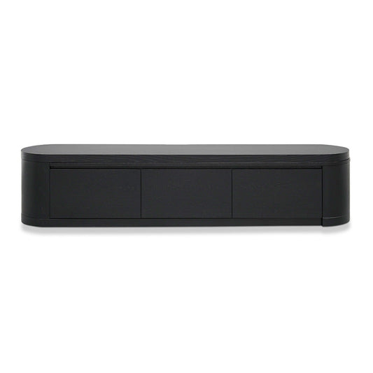 Extendable TV Entertainment Unit | Full Black Oak | Myka Home