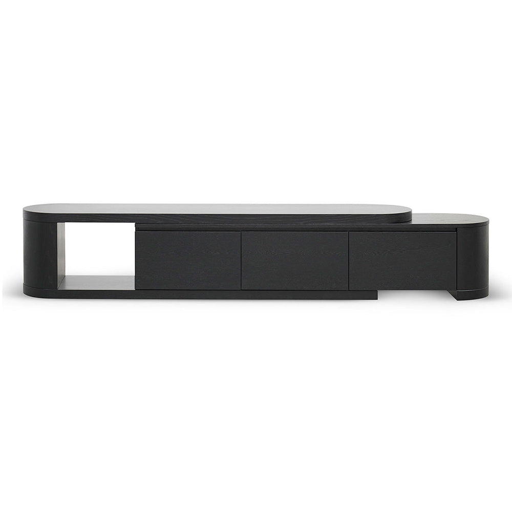 Extendable TV Entertainment Unit | Full Black Oak | Myka Home - View 3