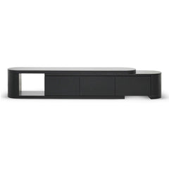 Extendable TV Entertainment Unit | Full Black Oak | Myka Home