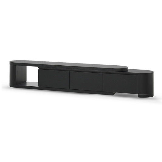 Extendable TV Entertainment Unit | Full Black Oak | Myka Home