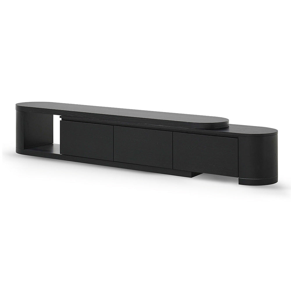 Extendable TV Entertainment Unit | Full Black Oak | Myka Home - View 4