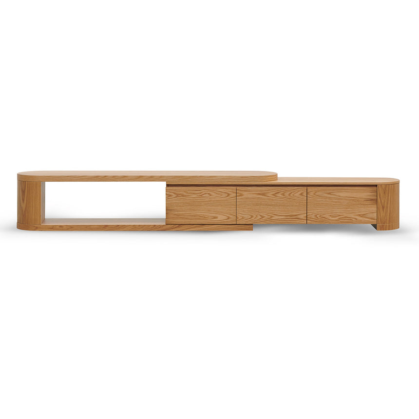 Extendable TV Entertainment Unit | Natural Oak | Myka Home - View 3