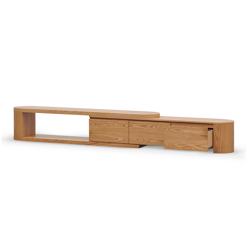 Extendable TV Entertainment Unit | Natural Oak | Myka Home - View 7