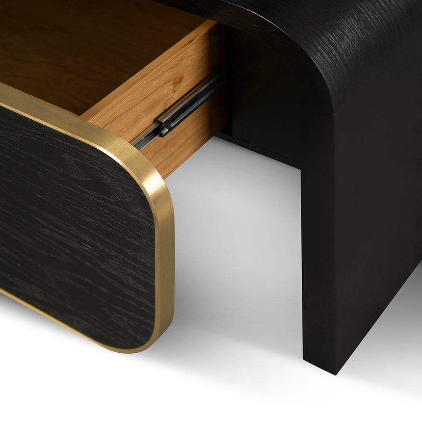 2m TV Entertainment Unit | Textured Espresso Black | Myka Home - View 11