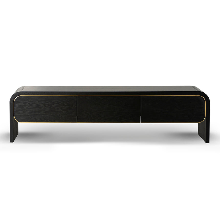 2m TV Entertainment Unit | Textured Espresso Black | Myka Home - View 2