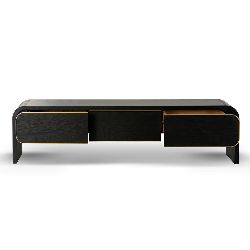 2m TV Entertainment Unit | Textured Espresso Black | Myka Home - View 6