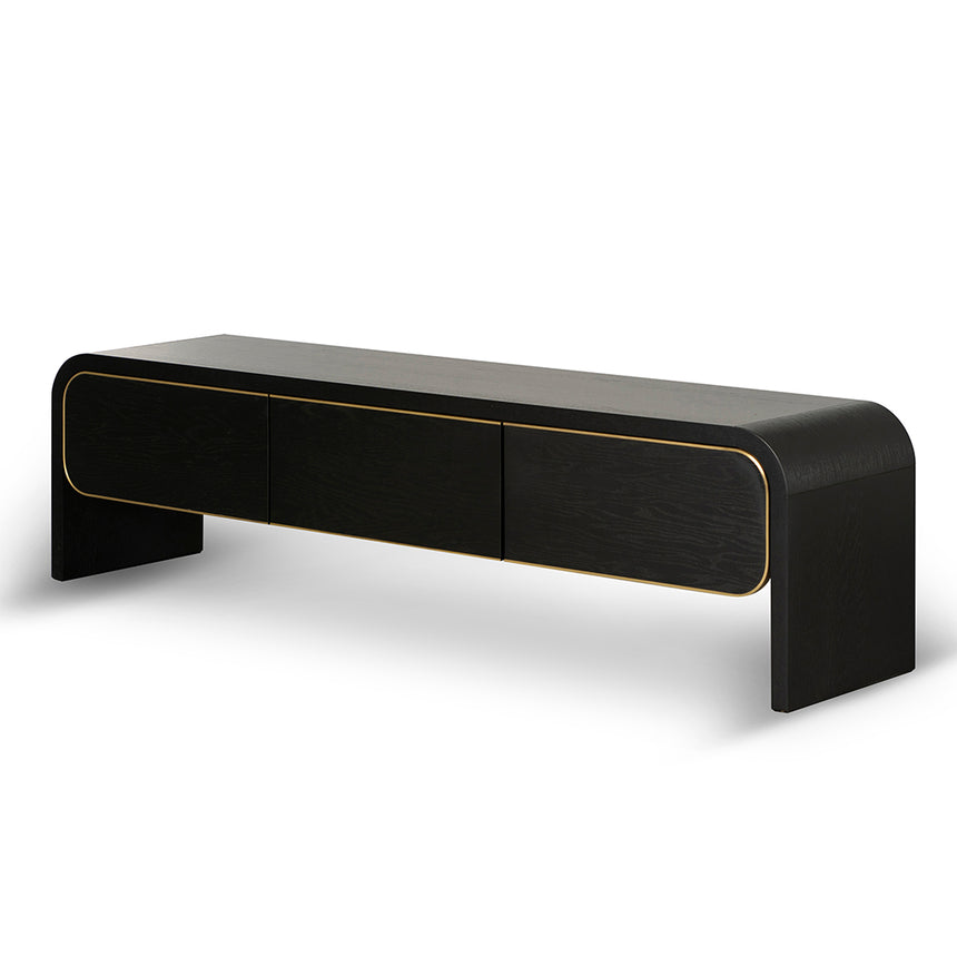 2m TV Entertainment Unit | Textured Espresso Black | Myka Home