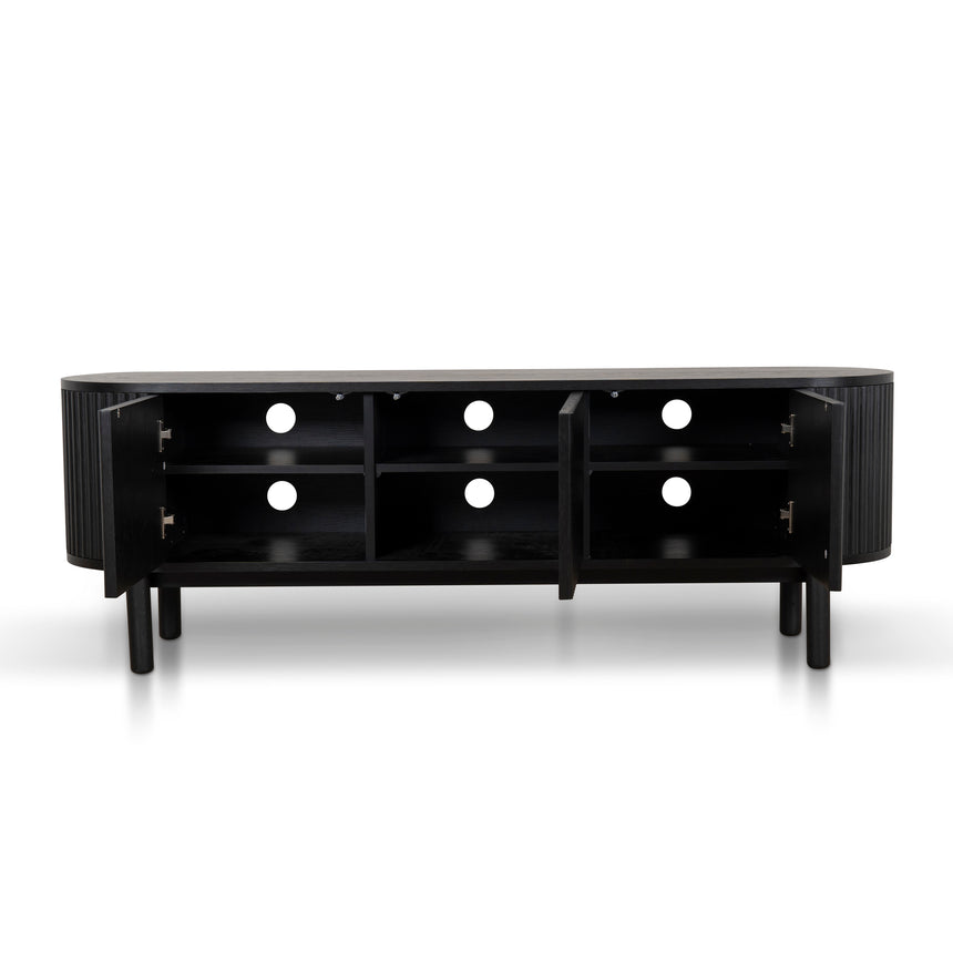 1.6m TV Entertainment Unit | Full Black | Myka Home - View 3