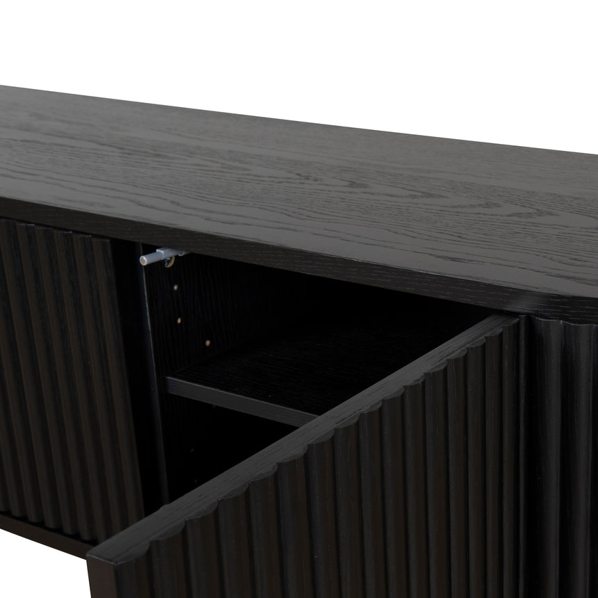 1.6m TV Entertainment Unit | Full Black | Myka Home - View 10