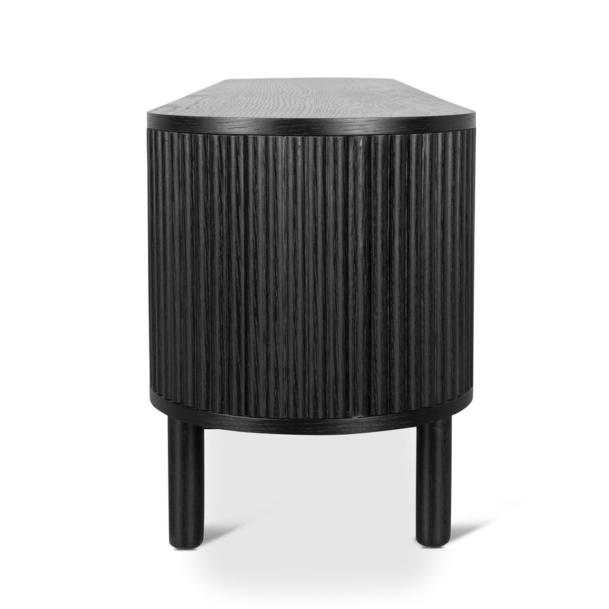 2m TV Entertainment Unit | Full Black | Myka Home - View 6