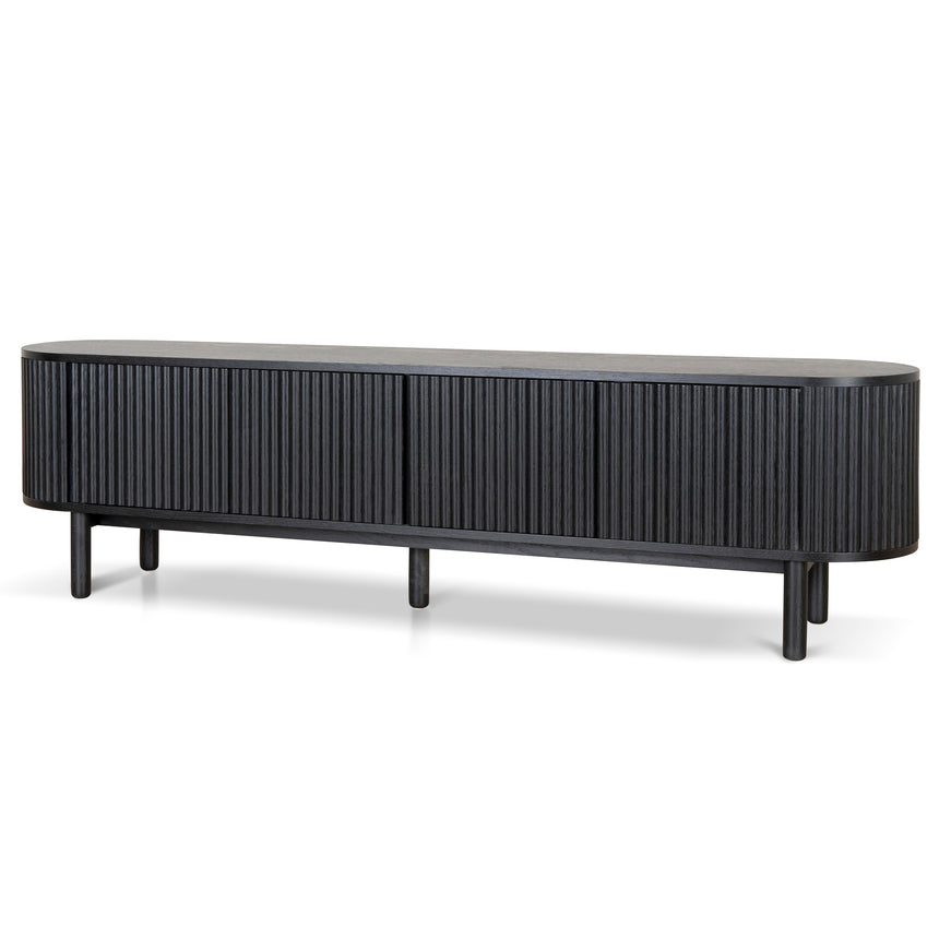 2m TV Entertainment Unit | Full Black | Myka Home