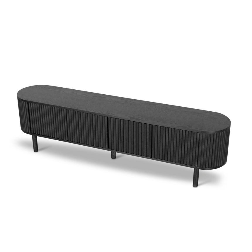 2m TV Entertainment Unit | Full Black | Myka Home - View 5
