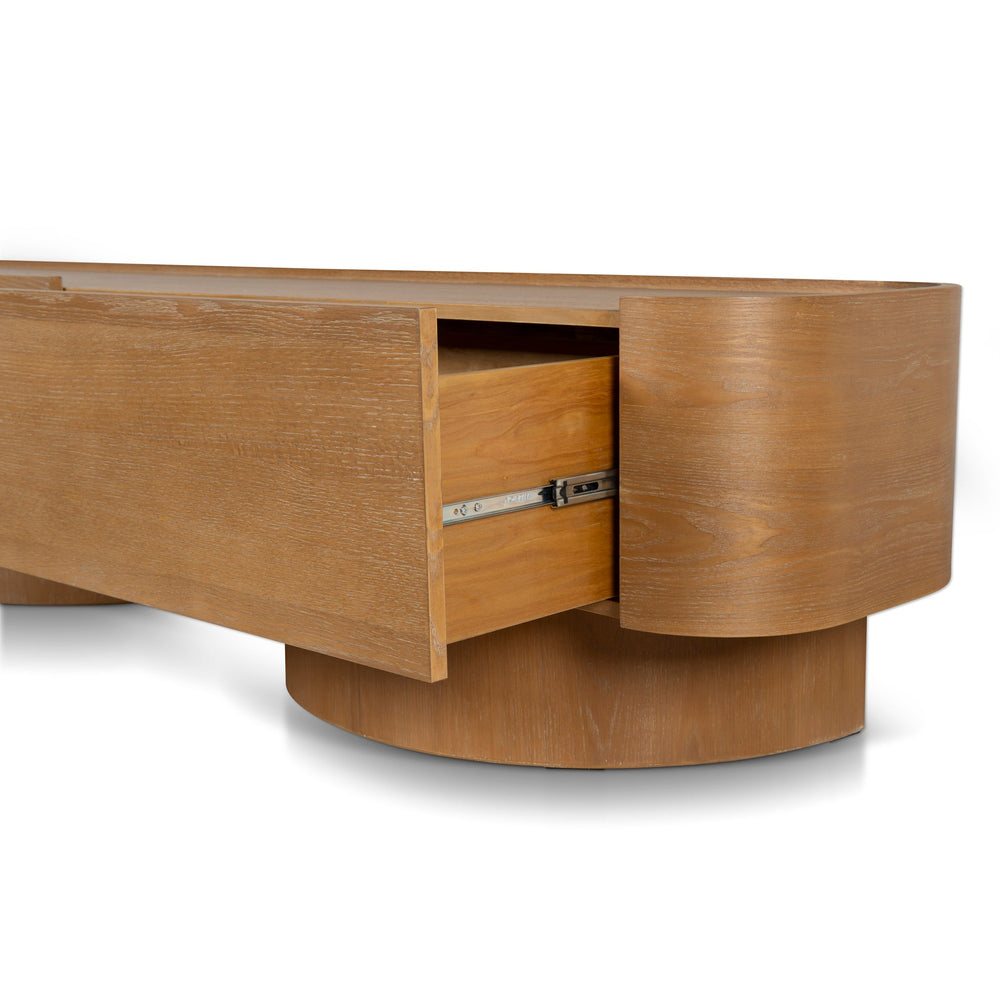2.2m TV Entertainment Unit | Dusty Oak | Myka Home - View 3