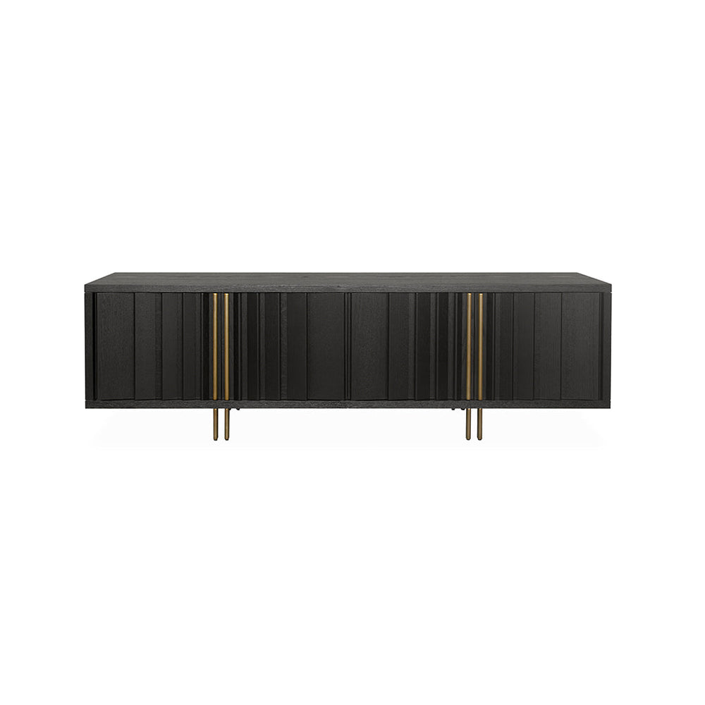 2m TV Entertainment Unit | Textured Espresso Black | Myka Home - View 2