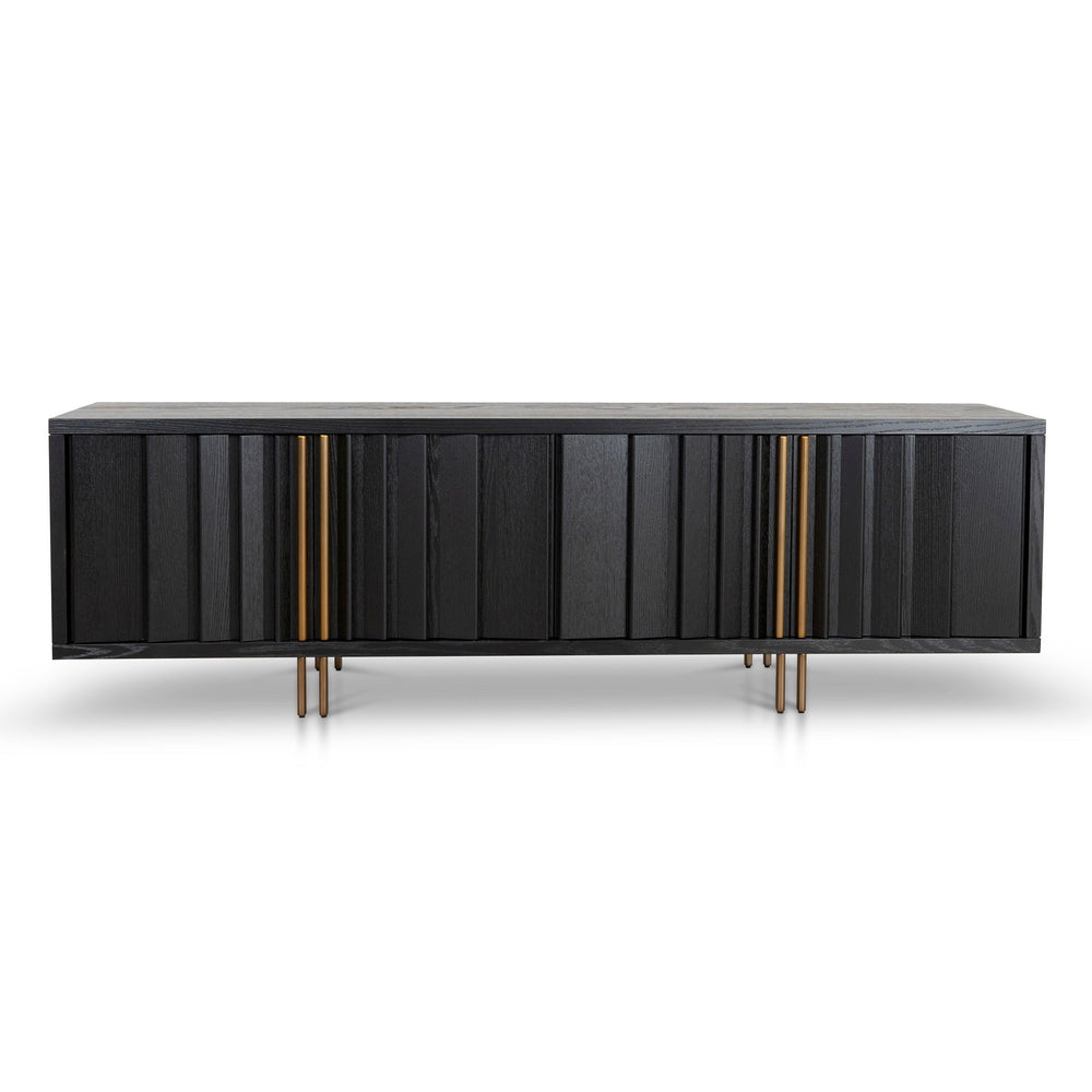 2m TV Entertainment Unit | Textured Espresso Black | Myka Home - View 2